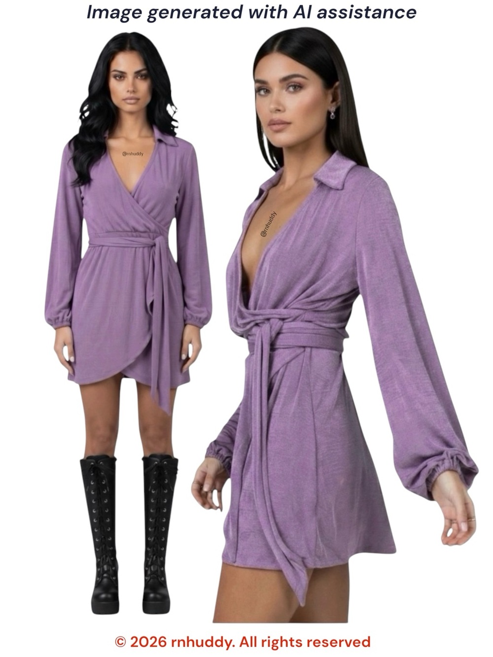 Princess Polly size 8 purple Party Time mini wrap dress
